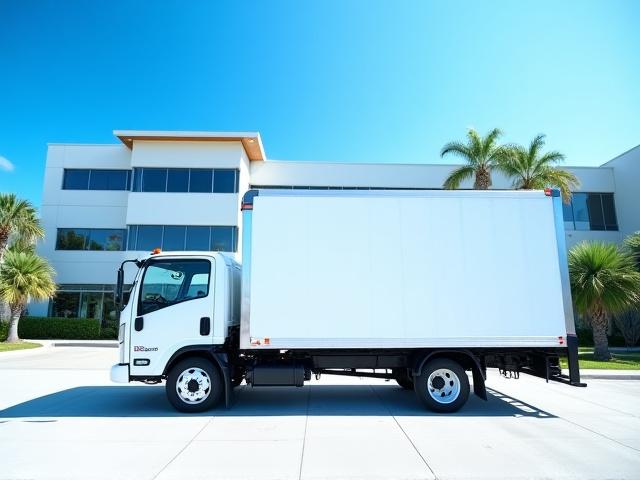 Branded delivery vehicle outside a Port Saint Lucie commercial facility